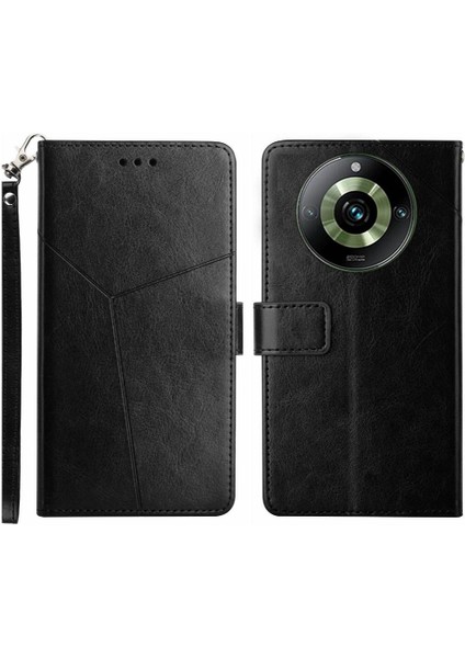 Realme 11 Pro Telefon Kılıfı Için Kılıf Deri Cüzdan Darbeye Tpu Kabuk Flip (Yurt Dışından)