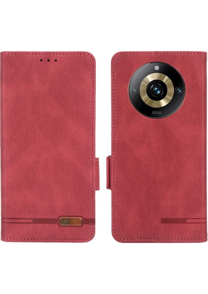 Realme 11 Pro Deri Folio Flip Case Tam Koruma Kartı Için Kılıf (Yurt Dışından)