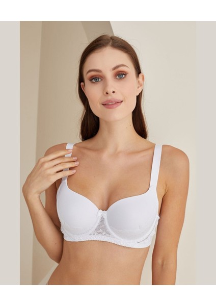 Dantelli Minimizer Toparlayıcı Büyük Beden Kalın Askılı Balenli Desteksiz Sütyen