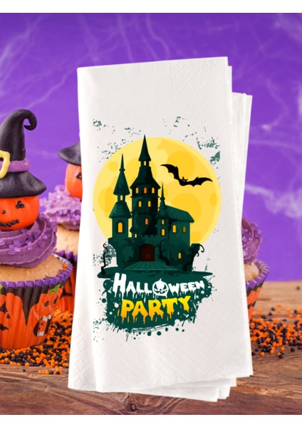 Camellia Boutique Halloween Happy Temalı Baskılı Peçete 20 Adet