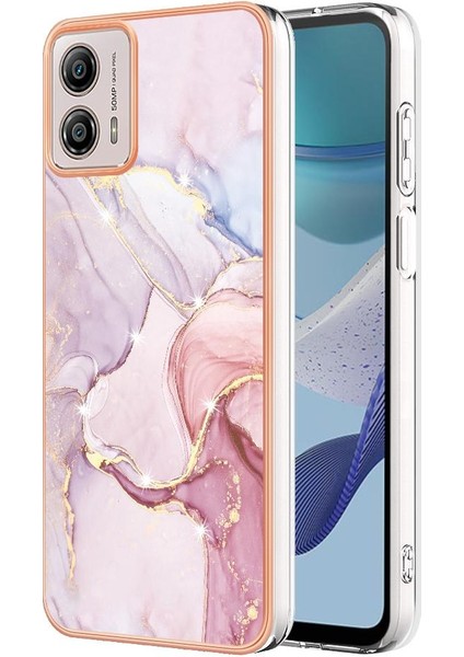 Motorola Moto G53 5g Ince Tpu Yumuşak Tampon Koruma Mermer Için Kılıf (Yurt Dışından)