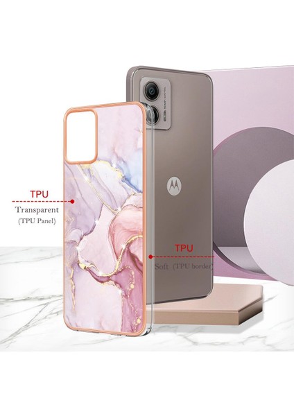 Motorola Moto G53 5g Ince Tpu Yumuşak Tampon Koruma Mermer Için Kılıf (Yurt Dışından) fiyatları