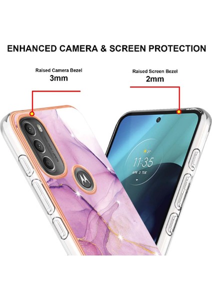 Motorola Moto G71 5g Koruma Yumuşak Tampon Mermer Desen Ince (Yurt Dışından) modelleri