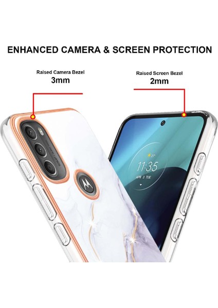 Motorola Moto G71 5g Koruma Yumuşak Tampon Mermer Desen Ince (Yurt Dışından) fırsatları