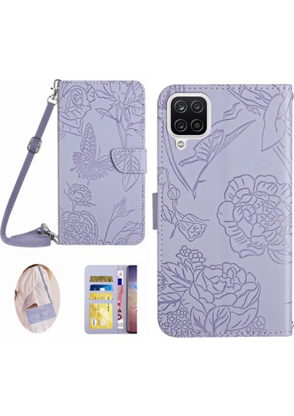 Samsung Galaxy Case 5g Telefon Kılıfı Için Kelebekler ve Çiçekler Yumuşak Pu (Yurt Dışından)