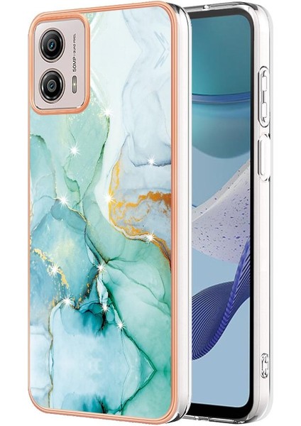 Motorola Moto G53 5g Ince Tpu Yumuşak Tampon Koruma Mermer Için Kılıf (Yurt Dışından)