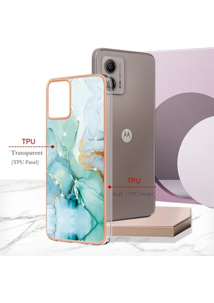 Motorola Moto G53 5g Ince Tpu Yumuşak Tampon Koruma Mermer Için Kılıf (Yurt Dışından) fiyatları