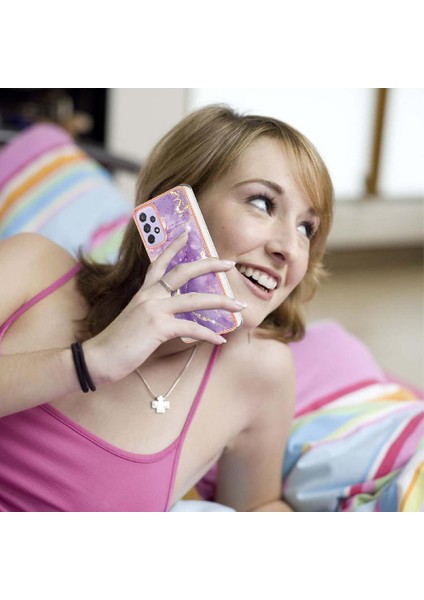 Samsung Galaxy A73 5g Yumuşak Tampon Koruma Mermer Desen Ince (Yurt Dışından) fiyatları