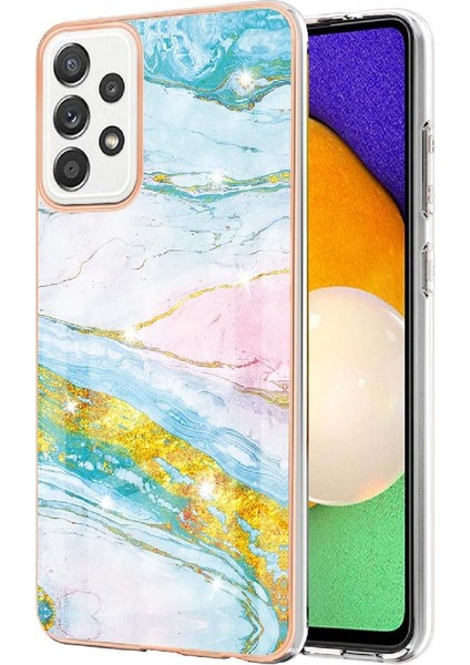Samsung Galaxy A52S 5g Ince Tpu Mermer Desen Koruma Yumuşak (Yurt Dışından)
