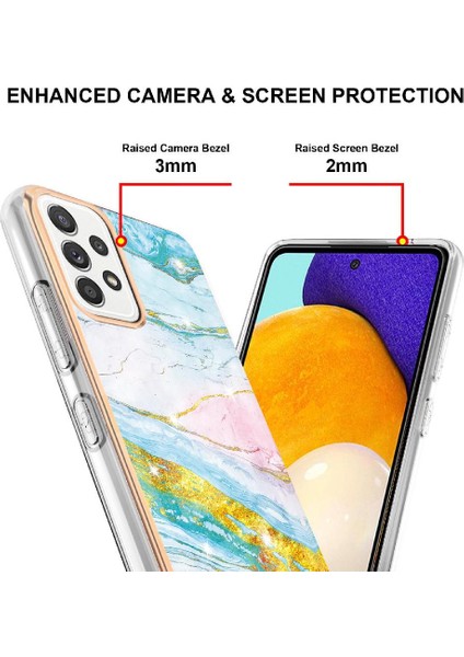 Samsung Galaxy A52S 5g Ince Tpu Mermer Desen Koruma Yumuşak (Yurt Dışından)