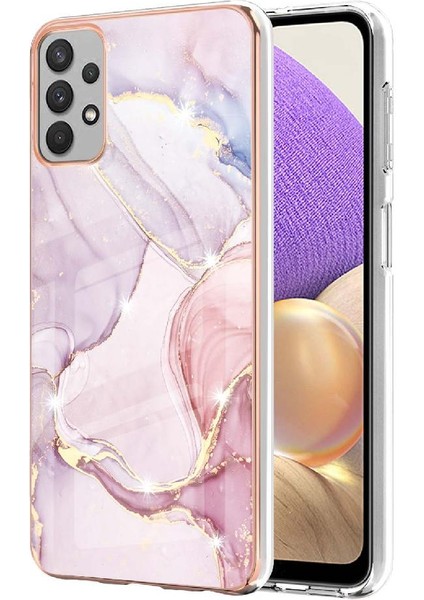 Samsung Galaxy A32 5g Yumuşak Tampon Ince Tpu Mermer Desen (Yurt Dışından)