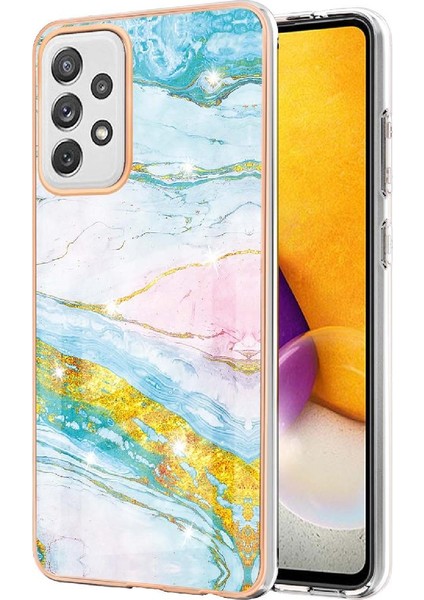 Samsung Galaxy A72 5g Mermer Desen Koruma Yumuşak Tampon Ince (Yurt Dışından)