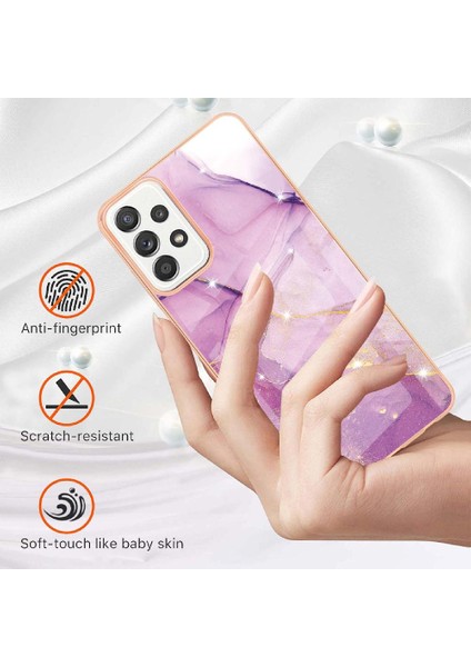 Samsung Galaxy A52S 5g Ince Tpu Mermer Desen Koruma Yumuşak (Yurt Dışından)