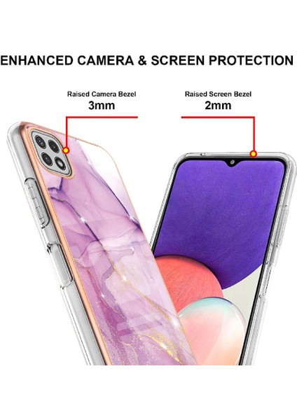 Samsung Galaxy A22 5g Yumuşak Tampon Koruma Için Kılıf Ince Tpu Mermer (Yurt Dışından) modelleri