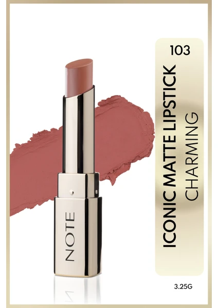 Iconic Matte Lipstick Kalıcı Mat Ruj 103 Charming - Nude