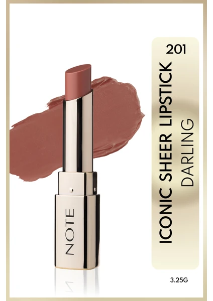 Iconic Sheer Lipstick Nemlendirici Parlak Ruj 201 Darling - Nude