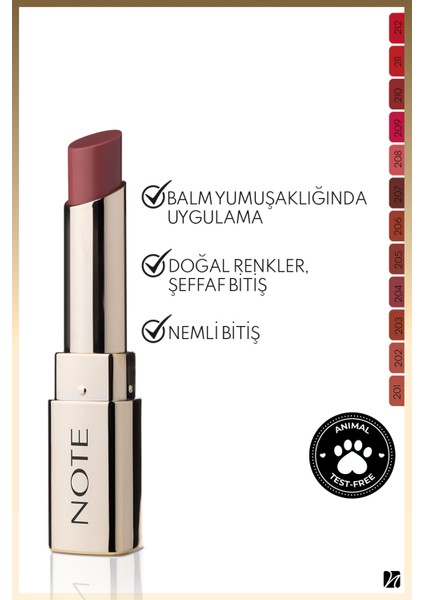 Iconic Sheer Lipstick Nemlendirici Parlak Ruj 204 Ruler - Pembe