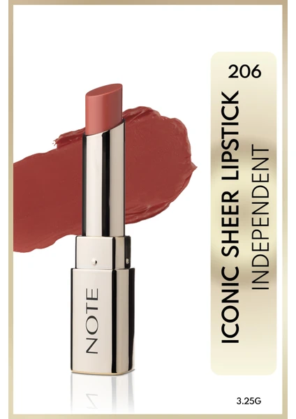 Iconic Sheer Lipstick Nemlendirici Parlak Ruj 206 Independent - Nude