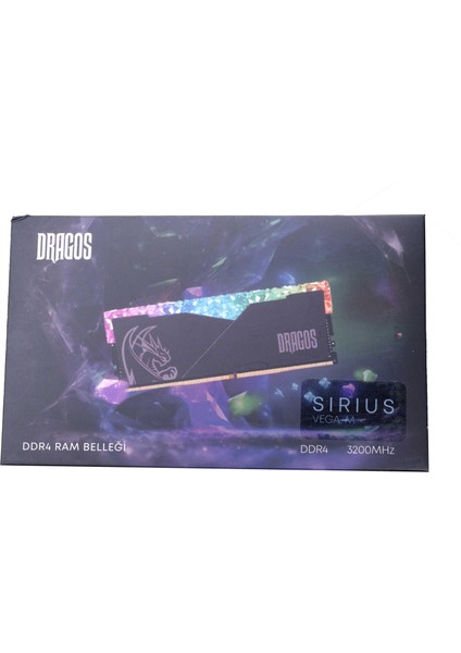 Sirius 32GB Ddr4 3200MHZ CL22 1.2V Soğutuculu Rgb Bellek