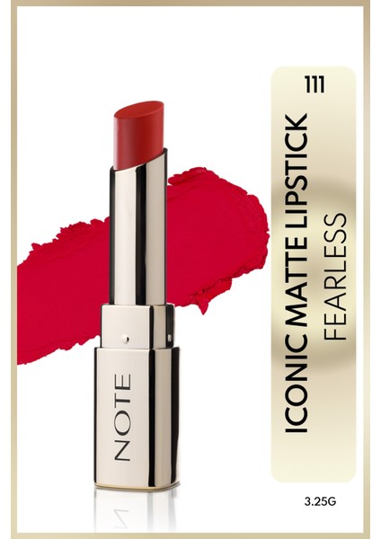 Iconic Matte Lipstick Kalıcı Mat Ruj 111 Fearless - Kırmızı