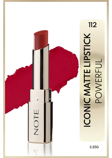 Iconic Matte Lipstick Kalıcı Mat Ruj 112 Powerful - Kırmızı