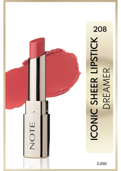 Iconic Sheer Lipstick Nemlendirici Parlak Ruj 208 Dreamer - Pembe