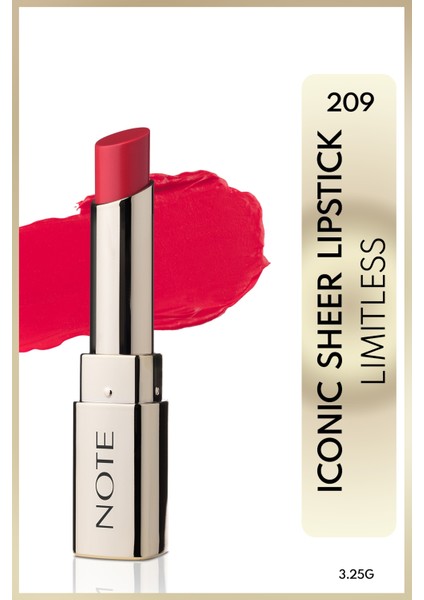 Iconic Sheer Lipstick Nemlendirici Parlak Ruj 209 Limitless - Pembe