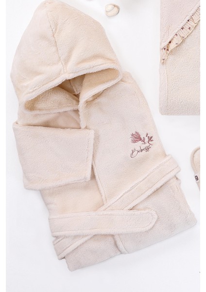 Kız Erkek Bebek Bornoz Takımı Havlu Seti Pamuk Kumaş 0- 2 Yaş STL6579 fiyatları