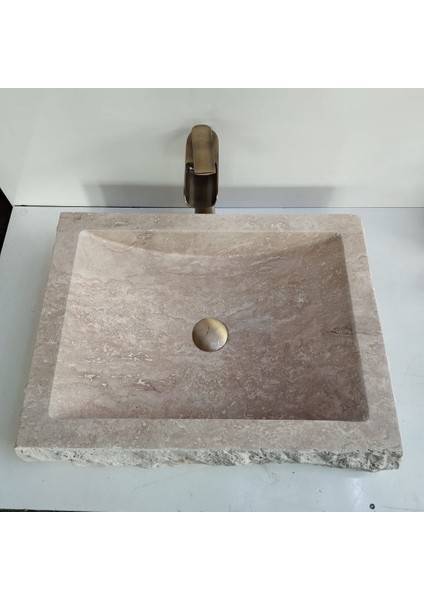 Klasik Traverten Köşeli Lavabo