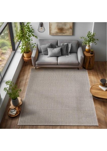 Yumuşak Bukleli Sisal Jüt Salon Oturma Odası Kahverengi Renkli Halı
