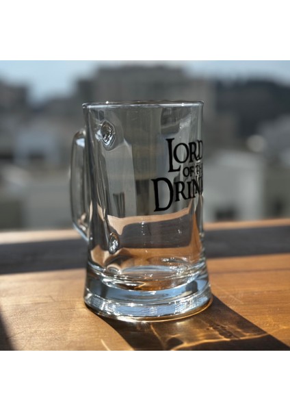 The Lord Of The Drinks / Baskılı Paşabahçe Kulplu Bira Bardağı - 500 cc