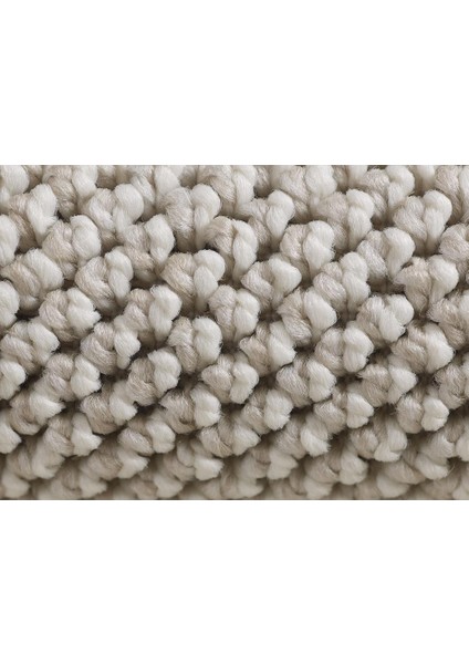 Yumuşak Bukleli Sisal Jüt Salon Oturma Odası Krem Renkli Yuvarlak Halı