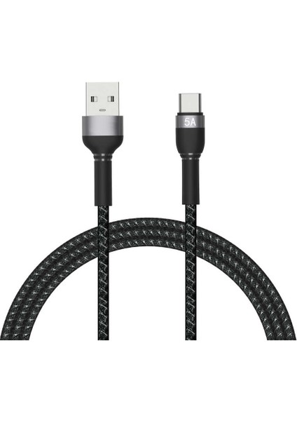 Hydra Serisi Type-C USB Örgülü Şarj ve Data Kablosu 2.4A 1 Metre - FC314