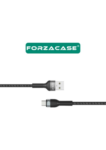 Hydra Serisi Type-C USB Örgülü Şarj ve Data Kablosu 2.4A 1 Metre - FC314