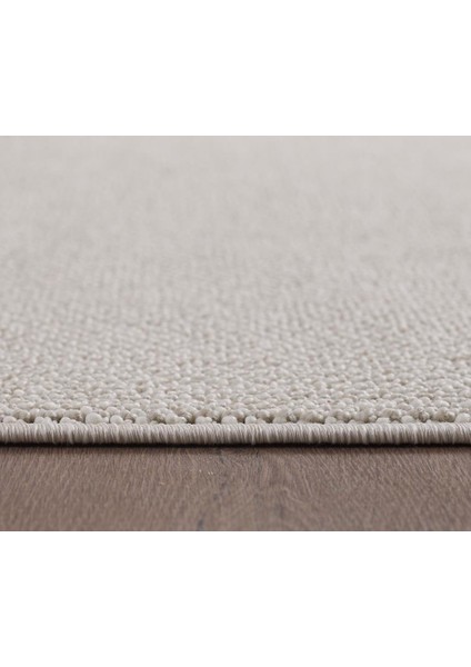 Yumuşak Bukleli Sisal Jüt Salon Oturma Odası Krem Renkli Yuvarlak Halı