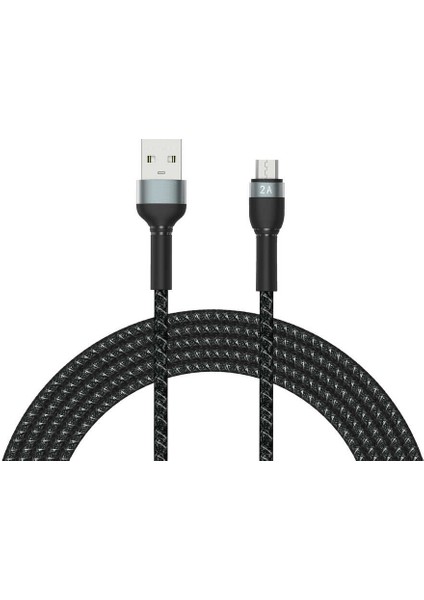 Hydra Serisi Micro USB Örgülü Şarj ve Data Kablosu 2A 3 Metre - FC313