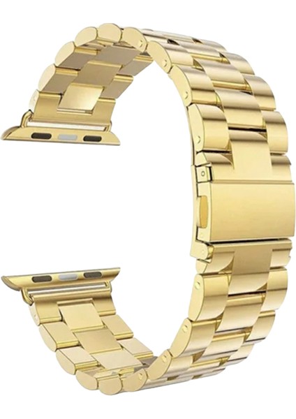 Apple Watch Paslanmaz Çelik Kordon (38 mm / 40 mm / 41 mm /SE Uyumlu) Gold fiyatları