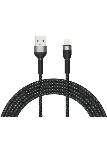 iPhone iPad Için Hydra Serisi Örgülü Lightning USB Şarj ve Data Kablosu 2A 3 Metre - FC310