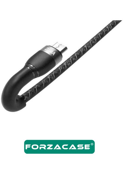 Hydra Serisi Micro USB Örgülü Şarj ve Data Kablosu 2A 2 Metre - FC312