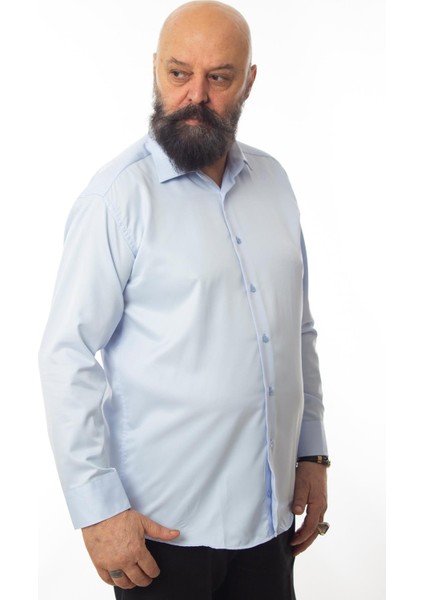 Mavi Ekstra Büyük Yaka 4 Drop Rahat Kesim Micro Kumaş Kol Düğmeli Regular Fit Erkek Gömlek - 189-4-DC24W fiyatları