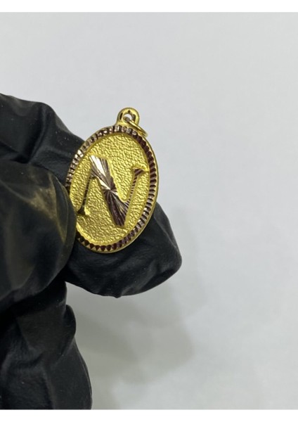 14 Ayar Altın N Harfi Zincirli Kolye fırsatları