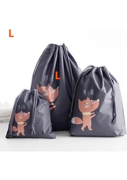 8l Tarzı 1 Adet Taşınabilir Su Geçirmez Karikatür Kozmetik Seyahat Çantası Bavul Ayakkabı Iç Çamaşırı Seyahat Saklama Çantası Giysileri Ambalaj Ipli Çanta (Yurt Dışından)