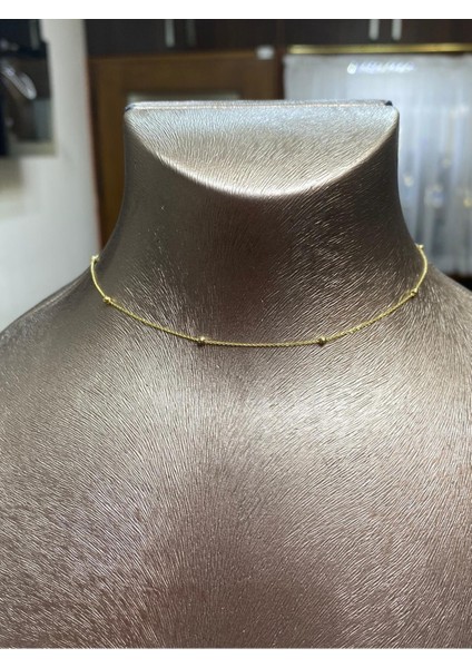 14 Ayar Altın Dorika Zincir Choker Kolye modelleri