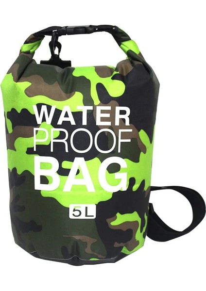 5l No.14 Stili Pvc Su Geçirmez Kuru Çanta 5l 10L 20L 30L Camo Açık Dalış Katlanabilir Erkek Kadın Plaj Yüzme Çantası Rafting Nehir Okyanus Sırt Çantası (Yurt Dışından)