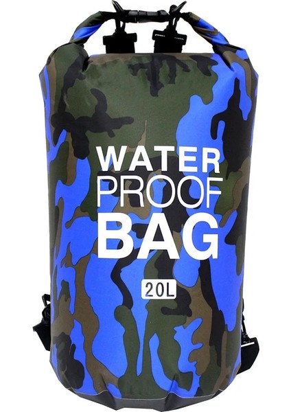 20L No.11 Stili Pvc Su Geçirmez Kuru Çanta 5l 10L 20L 30L Camo Açık Dalış Katlanabilir Erkek Kadın Plaj Yüzme Çantası Rafting Nehir Okyanus Sırt Çantası (Yurt Dışından)