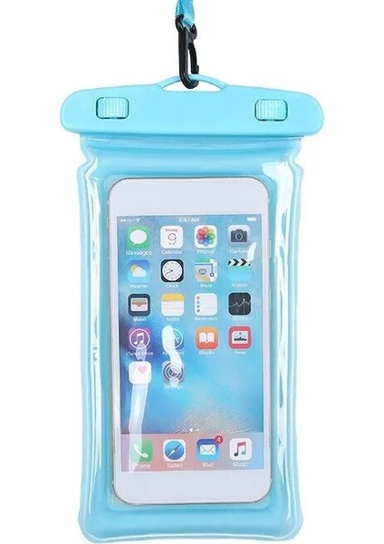 Mavi Renk Stili Suya Dayanıklı Telefon Kılıfı Drift Dalış Yüzme Çantası Sualtı Kuru Çanta Kılıfı Telefon Için Kapak Su Sporları Plaj Havuzu Kayak 6 Inç (Yurt Dışından)