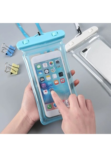 Mavi Renk Stili Suya Dayanıklı Telefon Kılıfı Drift Dalış Yüzme Çantası Sualtı Kuru Çanta Kılıfı Telefon Için Kapak Su Sporları Plaj Havuzu Kayak 6 Inç (Yurt Dışından) modelleri