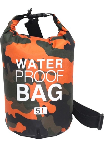5l No.2 Stili L Açık Kamuflaj Su Geçirmez Kuru Çantalar Taşınabilir Rafting Dalış Kuru Çanta Çuval Nehir Trekking Için Pvc Yüzme Çantaları (Yurt Dışından)