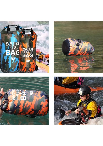 5l No.2 Stili L Açık Kamuflaj Su Geçirmez Kuru Çantalar Taşınabilir Rafting Dalış Kuru Çanta Çuval Nehir Trekking Için Pvc Yüzme Çantaları (Yurt Dışından)
