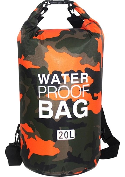 20L Tarzı Su Geçirmez Yüzme Çantası Kuru Çuval Pvc Su Geçirmez Kuru Çanta Çuval Kayaking Nehir Yürüyüşü Şamandıra Yelkenli Sırt Çantası Sürüklenen Rafting Çantası (Yurt Dışından)